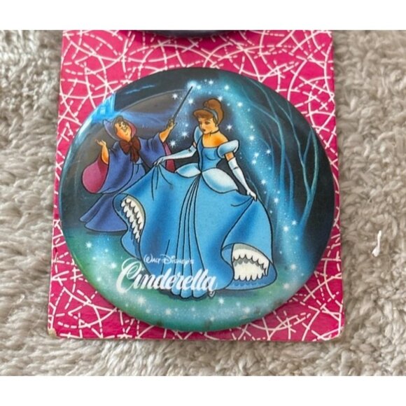 Disney Cinderella Fun Button Collector Pack Set Of 3 Decorative Laminated 1992 - Picture 2 of 6